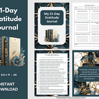 Teal and Gold Gratitude Journal PL13 Teal and Gold Gratitude Journal