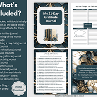 Teal and Gold Gratitude Journal PL1 Teal and Gold 21 Day Gratitude Journal