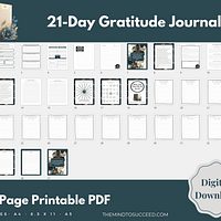 Teal and Gold Gratitude Journal PL4 Teal and Gold 21 Day Gratitude Journal