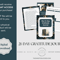 Teal and Gold Gratitude Journal PL5 Teal and Gold 21 Day Gratitude Journal