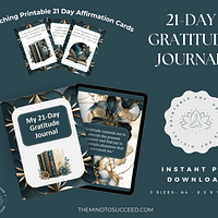 Teal and Gold Gratitude Journal PL7 Teal and Gold 21 Day Gratitude Journal