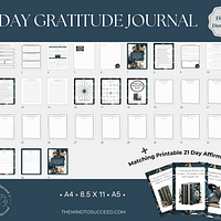 Teal and Gold Gratitude Journal PL8 Teal and Gold 21 Day Gratitude Journal