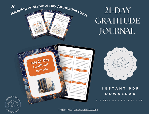Orange Floral Gratitude Journal PL10 Orange Floral 21 Day Gratitude Journal