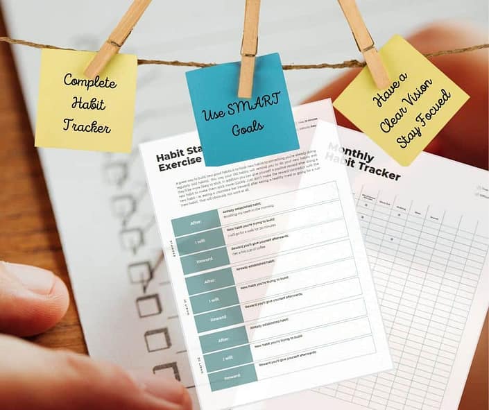 Using a habit tracker and smart goals