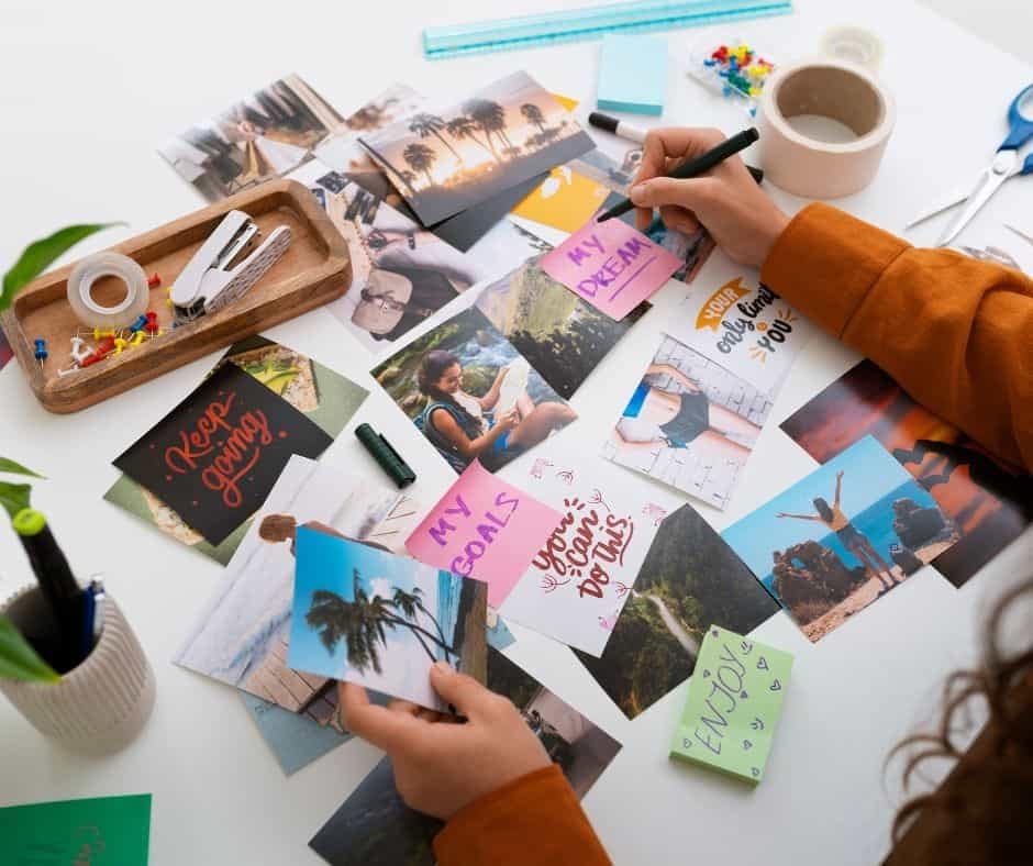 Creating a manifestation vision board